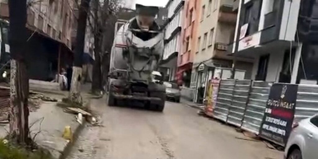 Mikserden yola beton döken inşaat firmasına ceza